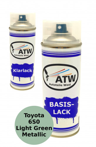 Autolack für Toyota 6S0 Light Green Metallic+400ml Klarlack Set